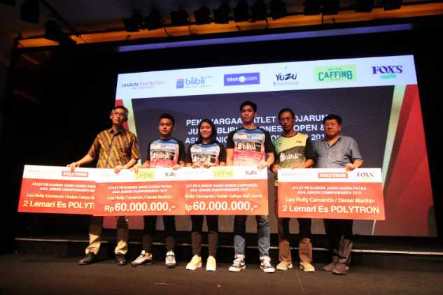  Kevin Sanjaya & Peraih Gelar Juara Asia Junior Championships 2019 Diguyur Bonus
