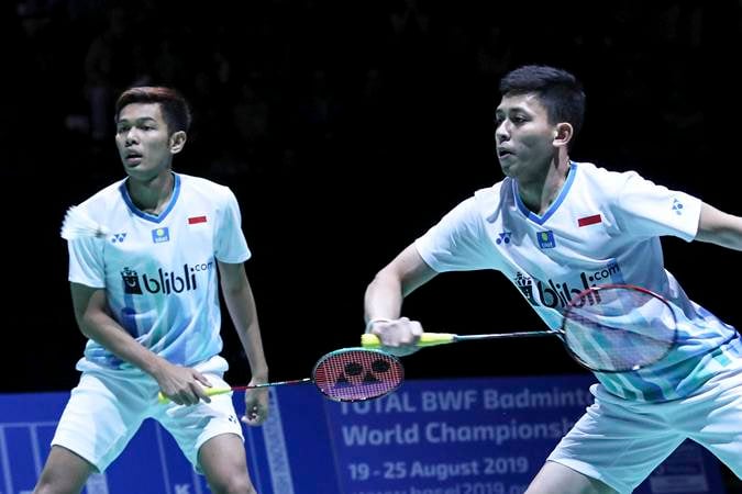  Hasil Kejuaraan Bulutangkis Dunia: Ahsan/Hendra vs Fajar/Rian Rebutan Tiket Final