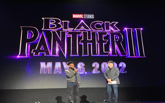 President Marvel Studio Kevin Feige (kanan) dan Sutradara film Balck Panther Ryan Coogler (kiri) dalam ajang D23 Expo di California, Amerika Serikat/Sumber: laman resmi Marvel.
