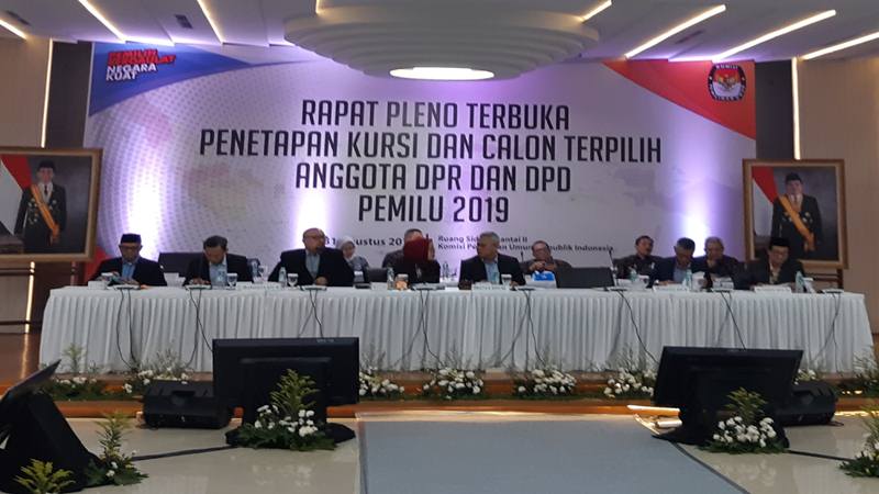  KPU Gelar Rapat Pleno Tetapkan Legislator Terpilih 2019-2024