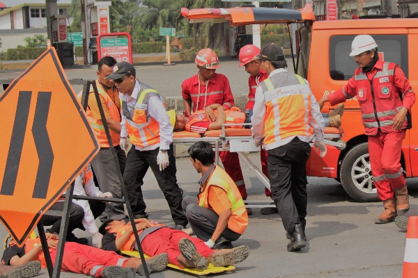  Simulasi Tanggap Darurat Kejadian Luar biasa Digelar di Tol Tangerang-Merak