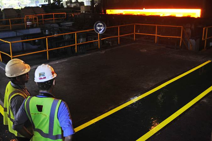  Krakatau Steel Produksi Baja Komersial Perdana dari Blast Furnace