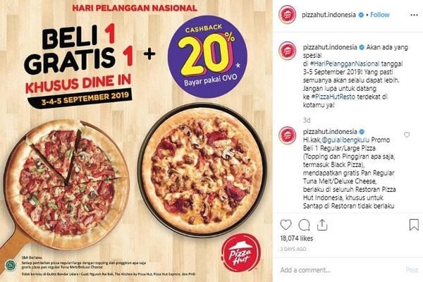  Hari Pelanggan Nasional, Cek Promo di Restoran Berikut Ini