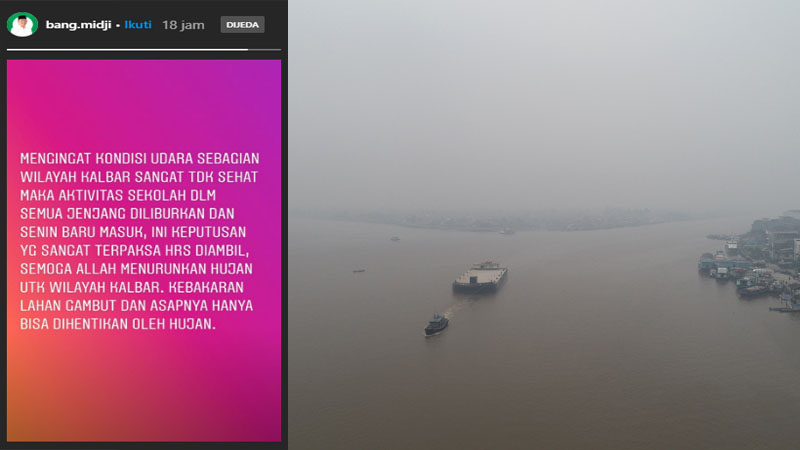  Kualitas Udara Turun Akibat Asap, Pemprov Kalbar Liburkan Sekolah
