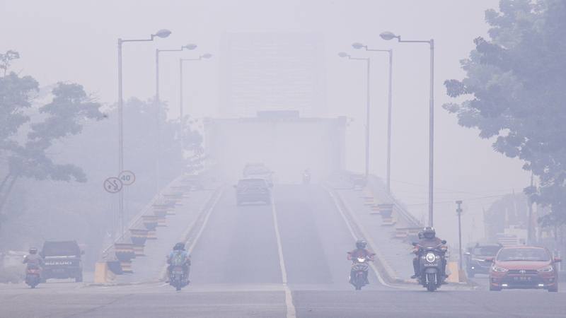  Asap Pekat Kepung Palangka Raya