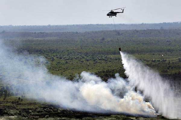  Pertamina MOR I Dukung Avtur Helikopter BNPB Atasi Karhutla Riau