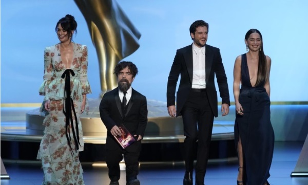 Para pemain Game of Thrones di panggung Emmy 2019. Sumber: Reuters