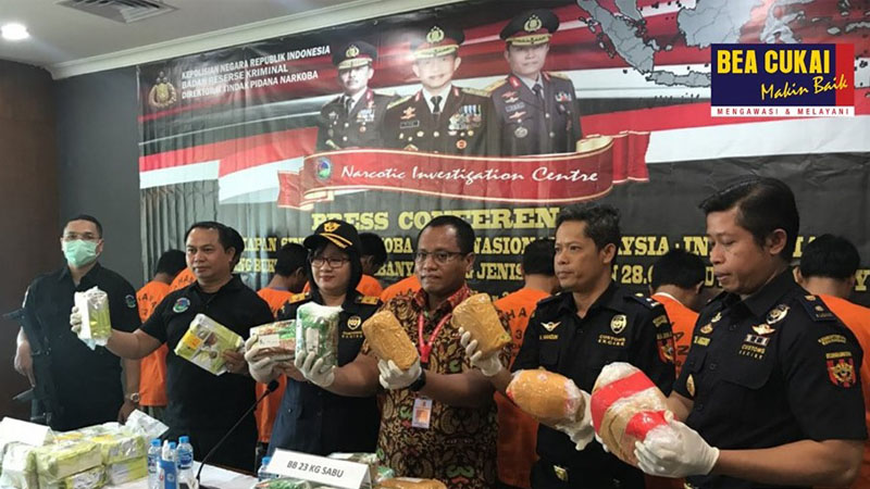  Bea Cukai Teluk Nibung dan Bareskrim Amankan 23 Kilogram Sabu dan 28 Ribu Butir Ekstasi