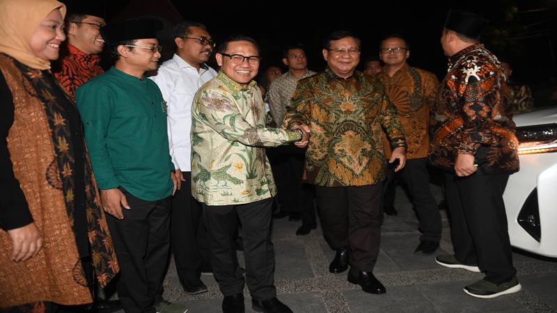  Prabowo Puji PKB dan NU, Muhaimin Cs Tertawa-tawa  