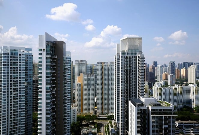 Pemandangan apartemen di Singapura./REUTERS-Kevin Lam