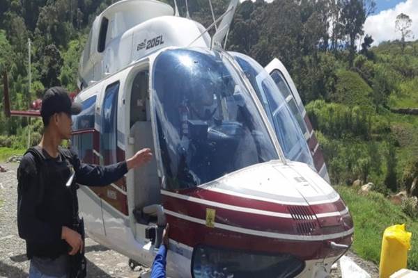  Helikopter PT Intan Angkasa Air Service Ditembaki di Wilayah Kabupaten Puncak, Papua