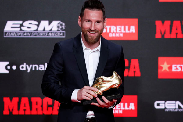  Lionel Messi Raih Penghargaan Sepatu Emas Eropa Keenam Kali