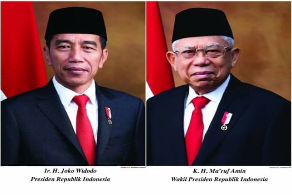  Sesneg Rilis Foto Resmi Presiden dan Wapres 2019-2024