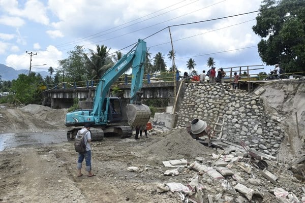  Progres Pemeliharaan Jembatan Tolomato 47,5 Persen