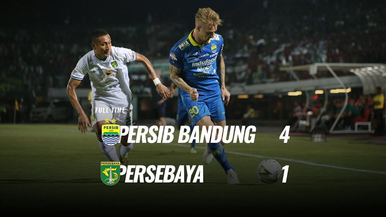  Persib hajar Persebaya 4-1, Misi Balas Dendam Tercapai. Ini Videonya