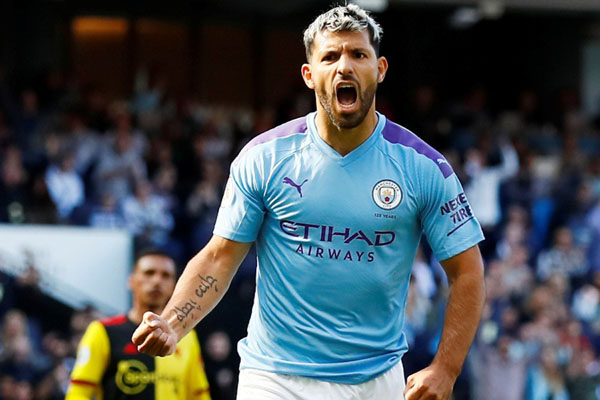 Ujung tombak Manchester City Sergio Aguero/Reuters-Jason Cairnduff
