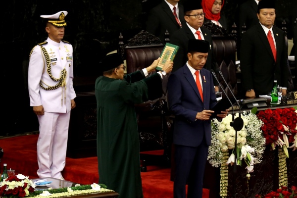  Kumpulan Foto Suasana Pelantikan Jokowi-Ma\'ruf