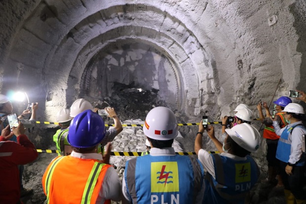  Tembus Headrace Tunnel, Konstruksi Proyek PLTA Jatigede capai 70 Persen