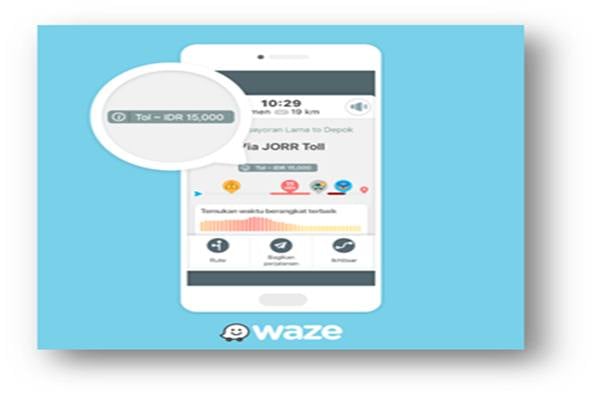 Waze meluncurkan fitur Tarif Jalan Tol Indonesia/Istimewa