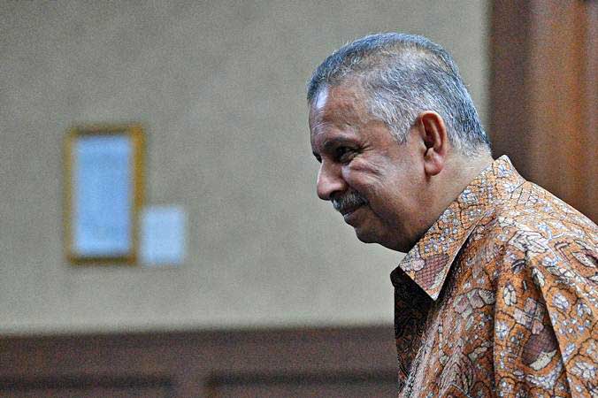 Terdakwa kasus dugaan suap proyek PLTU Riau-1, mantan Dirut PLN Sofyan Basir./ANTARA-Sigid Kurniawan