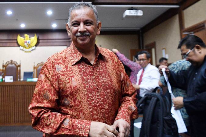 Mantn Dirut PLN Sofyan Basir divonis bebas dalam kasus suap proyek PLTU Riau-1 di Pengadilan Tipikor./ANTARA-Sigid Kurniawan