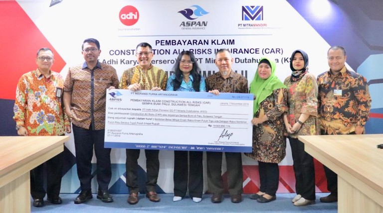 Aspan Bayarkan Klaim Asuransi Rp19 Miliar untuk Kerusakan Irigasi Akibat Gempa Palu