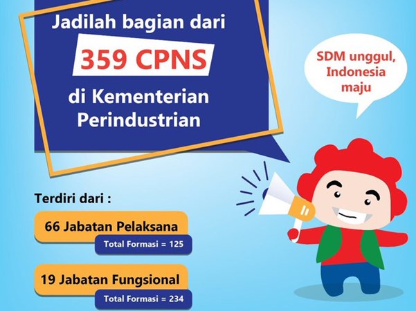  Kementerian Perindustrian Buka 359 Formasi CPNS, Ini Detailnya