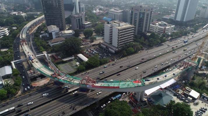  Jembatan Lengkung Proyek LRT Pecahkan Rekor