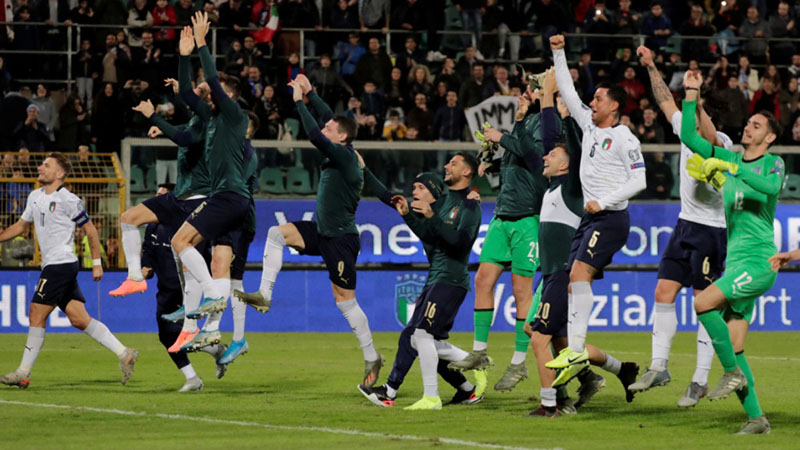  Italia Pesta Gol 9 - 1, Spanyol 5 - 0, Swiss & Denmark Lolos ke Euro 2020