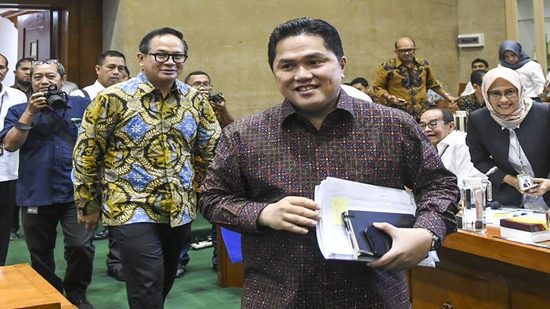  Pertama dalam 5 Tahun, Menteri BUMN Hadiri Raker dengan Komisi VI DPR