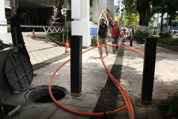  Pedestrian Jalan Jenderal Sudirman Bebas Kabel Semrawut