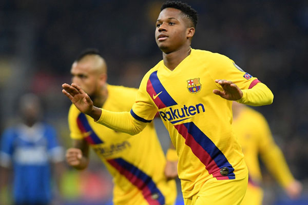  Striker Barcelona Ansu Fati Pencetak Gol Termuda Liga Champions