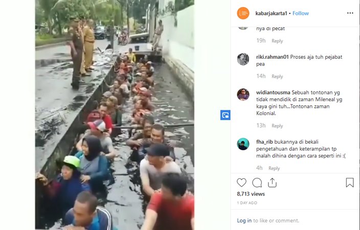  Viral Pegawai Honorer Masuk Got, Anies Copot Lurah Jelambar