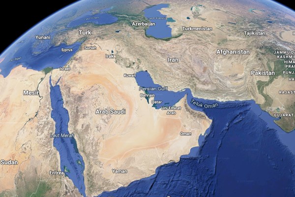 Peta Timur Tengah/Repro-Google
