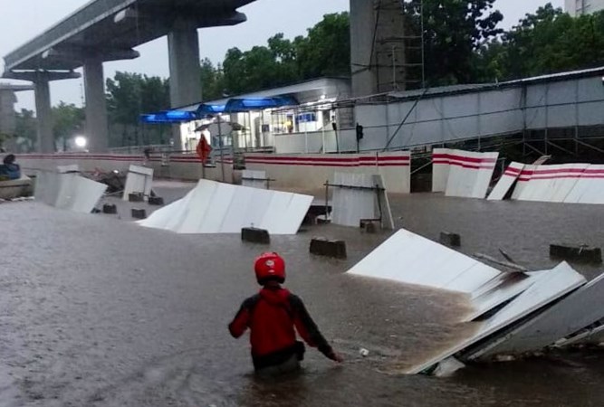 Sejumlah Titik Banjir di Jakarta Selatan