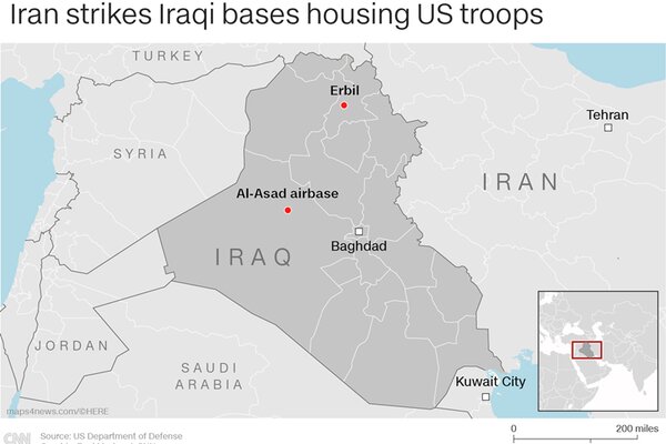  Irak Diberitahu Iran Soal Serangan Peluru Kendali