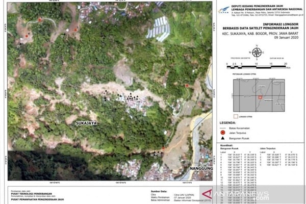  Lapan Rilis Data Satelit Banjir Jakarta dan Longsor Sukajaya