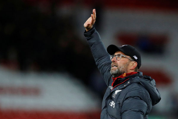 Pelatih Liverpool FC Jurgen Klopp./Reuters-Phil Noble
