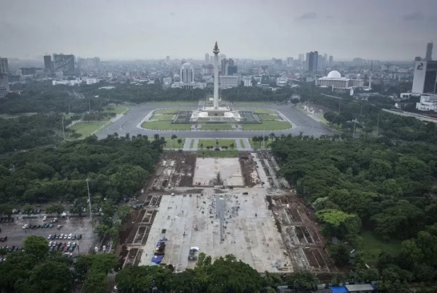  Percantik Kawasan Monas, Anies Hadirkan Lapangan Plaza Wadah Ekspresi Warga