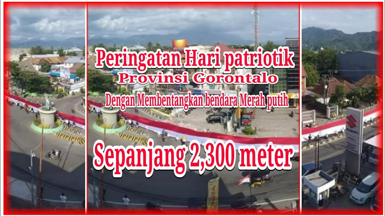  Bendera 2.301 Meter di Gorontalo Masuk Rekor MURI