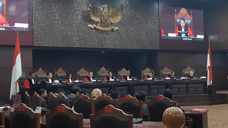 Sidang pengucapan putusan/ketetapan MK di Jakarta, Rabu (29/1/2020)./Bisnis.com-Samdysara Saragih