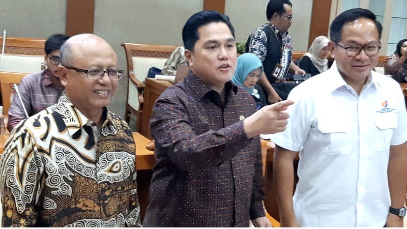  Korupsi Jiwasraya, Erick Tohir Temui Panja Komisi VI DPR