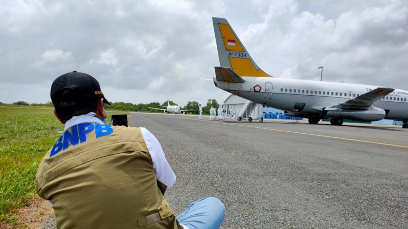  Virus Corona: 3 Pesawat TNI AU Tiba di Natuna, KNPI Usul Karantina di Kapal