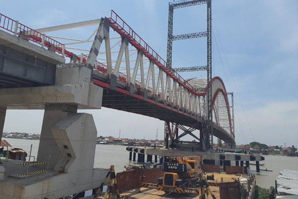  Jembatan Musi VI Palembang Ditargetkan Beroperasi Tahun Ini