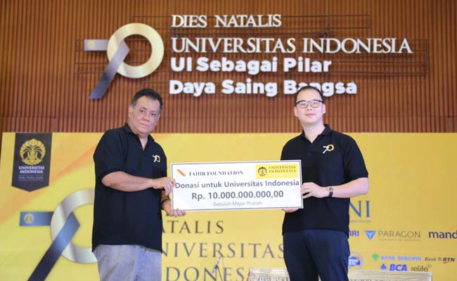  Tahir Foundation Donasikan Rp10 Miliar ke Universitas Indonesia