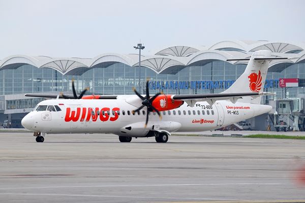 Wings Air ATR 72-600 PK-WGS di Kualanamu Medan International Airport/Istimewa