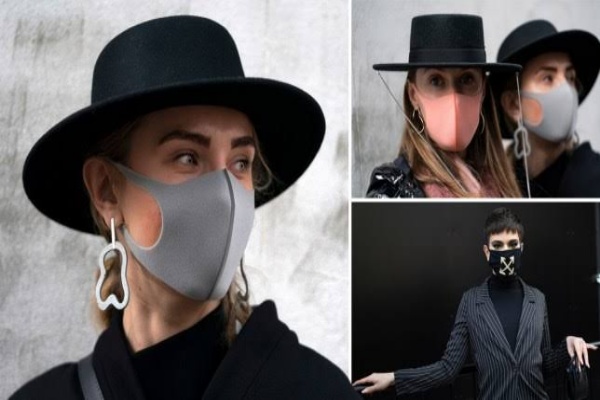  Masker \'Virus Corona\' jadi Aksesori Unik di London Fashion Week