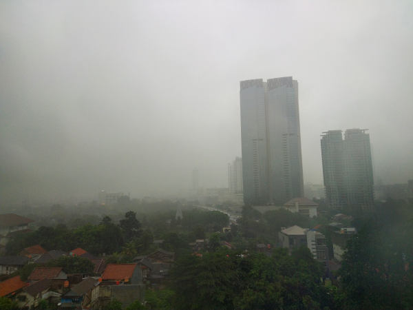 Cuaca Jakarta 17 Februari 2020, Hujan dan Angin Kencang pada Sore Hari