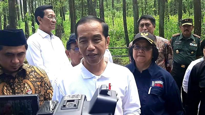  Presiden Jokowi Kaget Kayu Bisa Jadi Kain di Riau