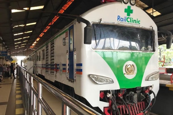  Kereta Api Rail Clinic Tiba di Stasiun Cirebon 